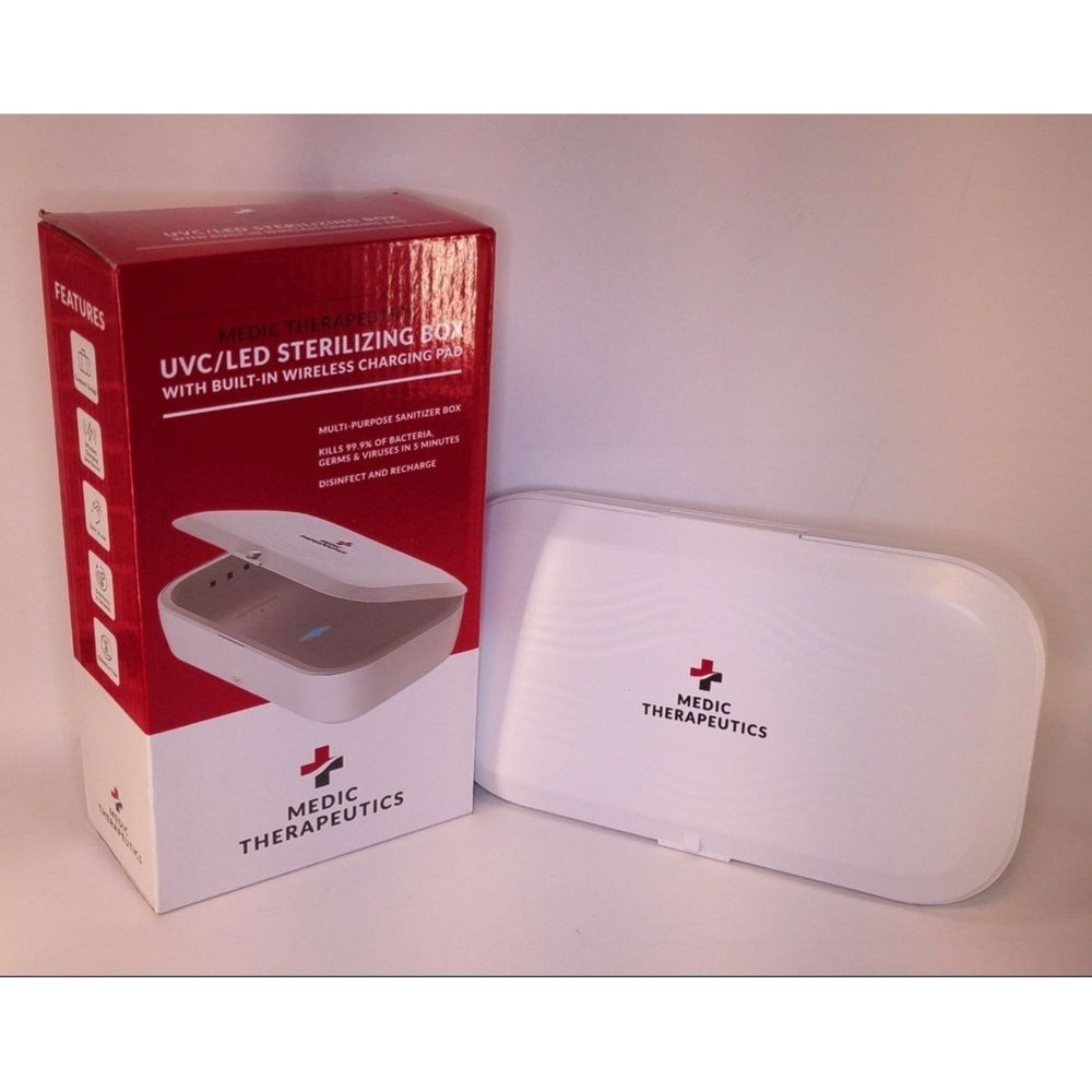 MEDIC‎ THERAPEUTICS Sterilizing Box Adult One Size White New UVC LED Wireless